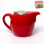 Феличита, чайник 1300мл с фильтром, глазурь, красный, цветная упаковка