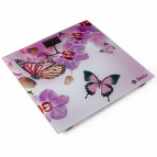 Весы напольные электронные DELTA D-9235/1 "Бабочки в цветах": 180 кг, 26*26см