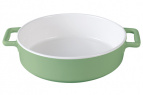 Форма керам кругл 28х22,5х6,5см зеленый Twist TM Appetite