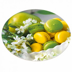 ДВ5-020 Блюдо вращающееся для сервировки  "Лимонные макарунс" 32 см (12)