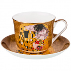 Чайный Набор На 1 Персону "Поцелуй" (Г. Климт) 2 Пр. 500 Мл Золотой