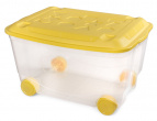 Ящик для игрушек на колесах 580х390х335 мм (Бесцветный)