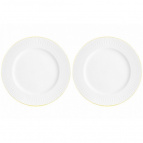 Набор тарелок для десертов 2 пр. 16,2*16,2*2 см "Сияние gold" с золотым кантом
Состав: Фарфор