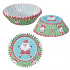 Набор бумажных форм для конфет "Дед Мороз" 50шт. D6см (пакет) NEW