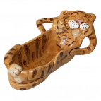 Тигр на спинке кашпо необычное глазурованное 10*27*9 см  0,5 л ( )