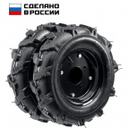 ЗУБР КП-1, 4.00-8, 2 шт., пневматические колеса для мотоблоков (707106-1)