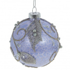 Украшение новогоднее "Шар", D 8 см, L8 W8 H10 см   Стеклянный