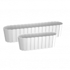 DDEC600-S449 Балконный ящик Боарди Ø58,7*14,4; выс.13 см 7,9 л белый (white)