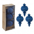 Набор из 3шт Украшение новогоднее "Шар", L28 W7,5 H11 см