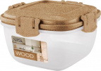 Контейнер для продуктов Sugar&Spice Wood герметичный 0,35л квадратный