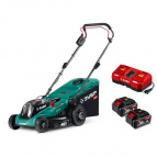 ЗУБР газонокосилка аккумуляторная бесщеточная 400 мм, 2 АКБ LMS (4 Ач) (ГКЛ-4040-42)