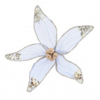 Цветок искусственный "Пуансеттия" (на клипсе), L16 W16 H6 см