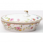 ТЕОДОРА, паштетница 150мм 190мл с/крышкой, NEW BONE CHINA, цветная упаковка