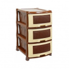 Комод 3-х секц. "Плетёнка" (коричневый)