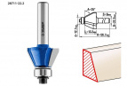 Фреза кромочная калевочная(фасочная) №9, D= 22,2мм, рабочая длина-13,2мм, угол наклона-25 градусов, хв.-8мм, d-12,7мм, ЗУБР Профессионал