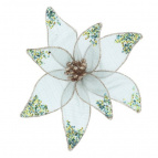 Цветок искусственный "Пуансеттия" (на клипсе), L18 W18 H7 см