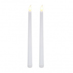 QWERTY Свечи столовые светодиодные, пластик, 2*27 см в блистере по 2 шт / 60