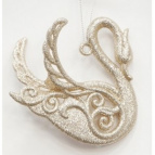 Новогоднее украшение Лебедь, 9.5x4x9 см