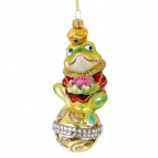 Украшение новогоднее "Лягушка", L7 W6 H14 см