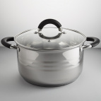 Кастрюля из нерж стали со стеклянной крышкой (d=22; 5,0 л)