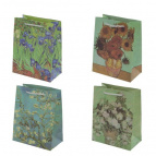 Пакет подарочный (бумага, плотность 210г/м2, блок 12шт), L18 W10 H23 см, 4в.