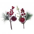 Новогоднее украшение Ветка, H23 см, 2в. (без инд.упаковки)