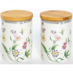 МАНУЭЛА, набор 2 банки д/сыпучих продуктов 700мл с крышками, цветная упаковка