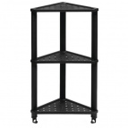 Полка VIKEA угловая подвесная 3-х ярусная (черный)