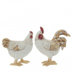 Фигурка декоративная "Петух/Курица", L18 W9 H20 см, 2в.