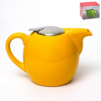 Феличита, чайник 1300мл с фильтром, глазурь, желтый, цветная упаковка