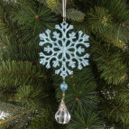 Украшение новогоднее "Снежинка", L6,5 W2 H15 см