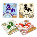 Подставка под горячее "Сивка-Бурка" 14*14см. 4 диз. NEW