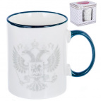 кружка 350мл, NEW BONE CHINA, национальная символика,  подарочная упаковка