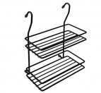 Полка на рейлинг 2-х ярусная (черный)