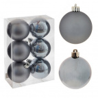 Украшение новогоднее "Шар", набор из 6 шт, D6 см Полимерный материал