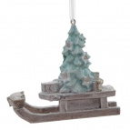 Изделие декоративное подвесное "Сани",  H6 см