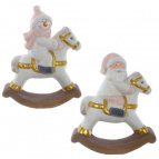 Фигурка декоративная "Дед Мороз", "Снеговик", L21,5 W9,5 H24,8 см, 2в.