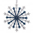 Украшение новогоднее "Снежинка", L12,5 W1 H13 см
