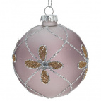 Украшение новогоднее "Шар" (min 6.), D 8 см, L8 W8 H10 см   Стеклянный