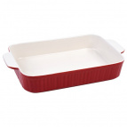 Форма керам прям 36,5х22,5х6см красный Flamenco ТМ Appetite
