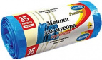 Мешки для мусора 35л/15шт/HDPE/18мкм с ручками