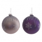 Украшение новогоднее "Шар", L8 W8 H9 см, 2в.   Стеклянный