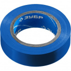 ЗУБР изолента ПВХ ЭЛЕКТРИК-10, 15 мм х 10 м, 6 000 В, синяя, не поддерживает горение (1233-73)