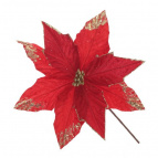 Цветок искусственный "Пуансеттия", L27 W27 H38 см