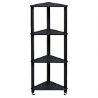 Полка VIKEA угловая подвесная 4-х ярусная (черный)