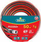 Шланг RACO PREMIUM поливочный, 40атм., армированный, 5-ти слойный, 1/2"х50м