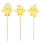 Изделие декоративное (вставка) "Цыпленок" (блок 12 шт) (7*6*8), L7 W6 H25 см, 3в.