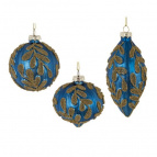 Украшение новогоднее "Шар/Капля", L8 W8 H8 см, 3в.