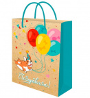 Пакет подарочный из крафт 18х23х10 см (craft М) Песик, 130 г(собс.разр.) ППК-2758