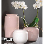 397348 Кашпо керам.Kübel Pilus d17 h14 см пудрово-розовый (ш/к 4611)